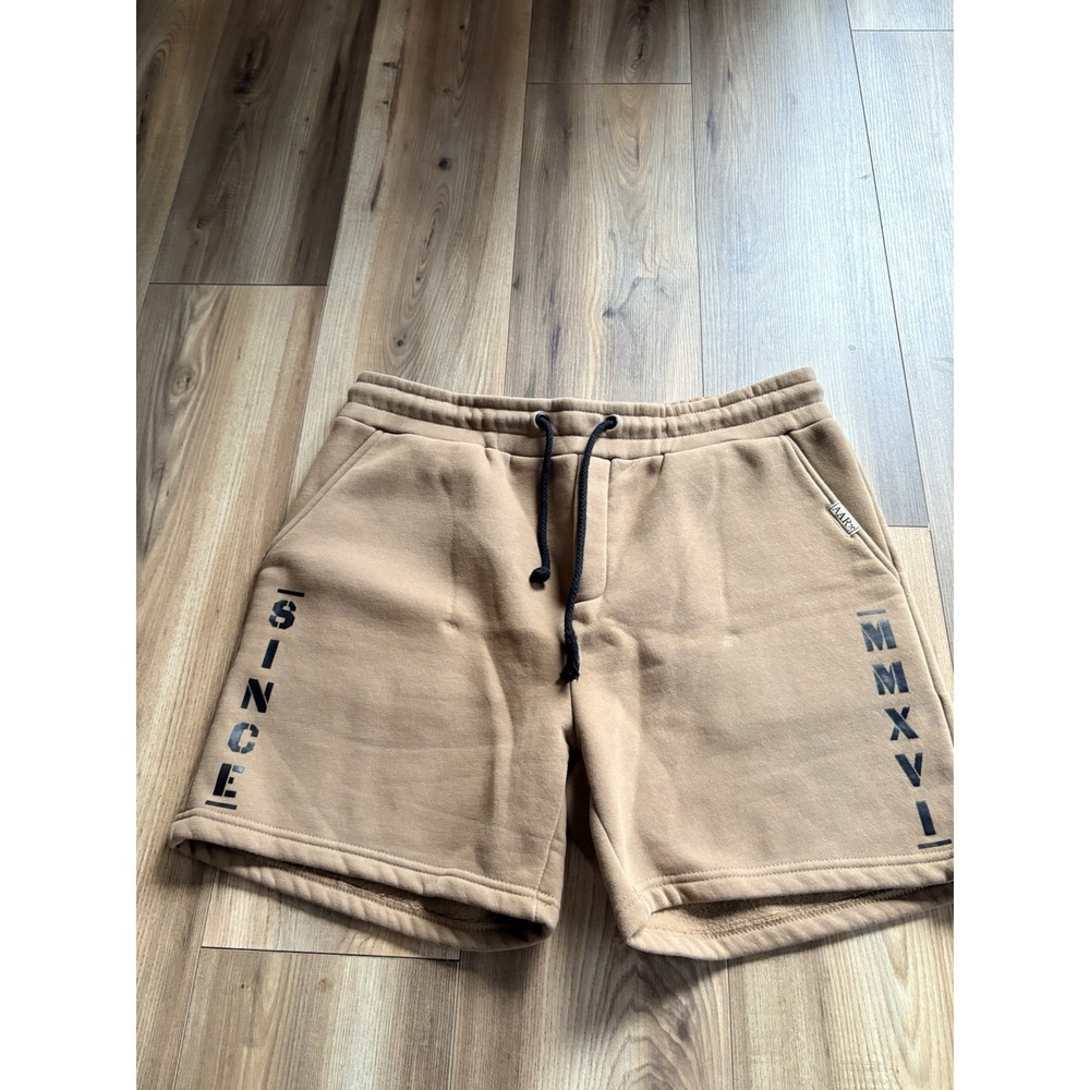 AAR All American Roughneck Men's Shorts Large Brown Fleece Thick Workout Athleti